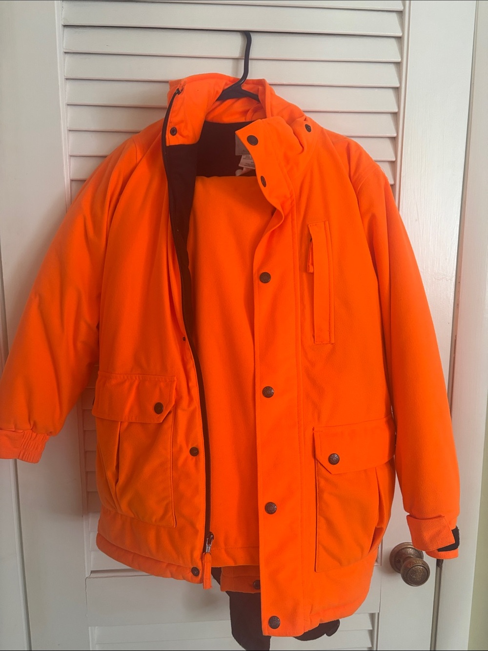 Ag Adriano Goldschmied Kids Bright Orange Hooded Puffer Jacket